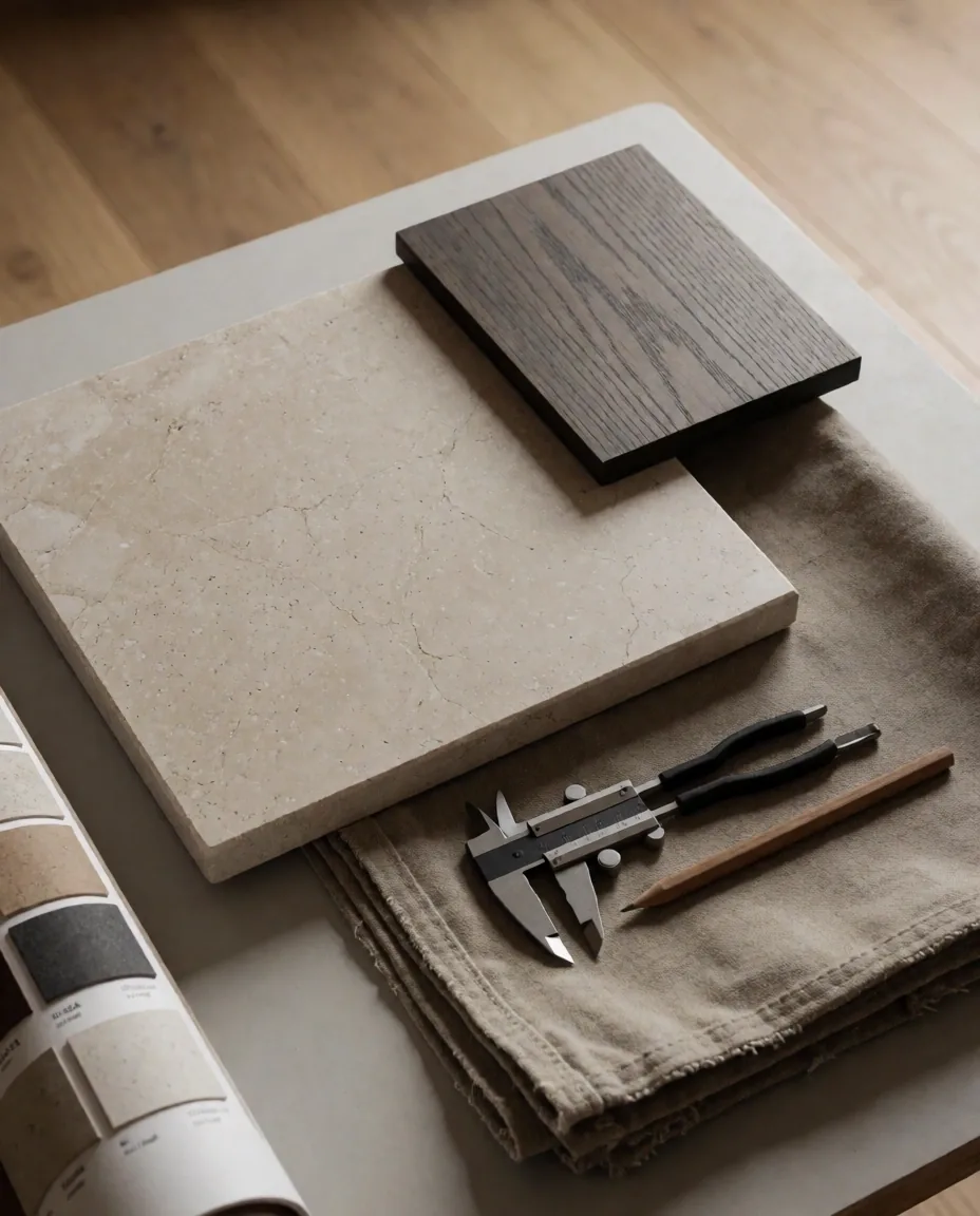 Material study: Limestone and Oak